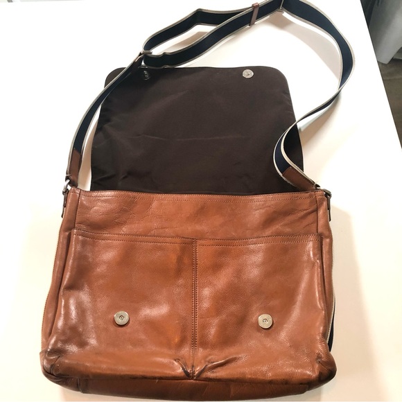 Coach Heritage Web Messenger Bag, Brown Leather 14x11x3, Classic Crossbody/Brief - Picture 5 of 17